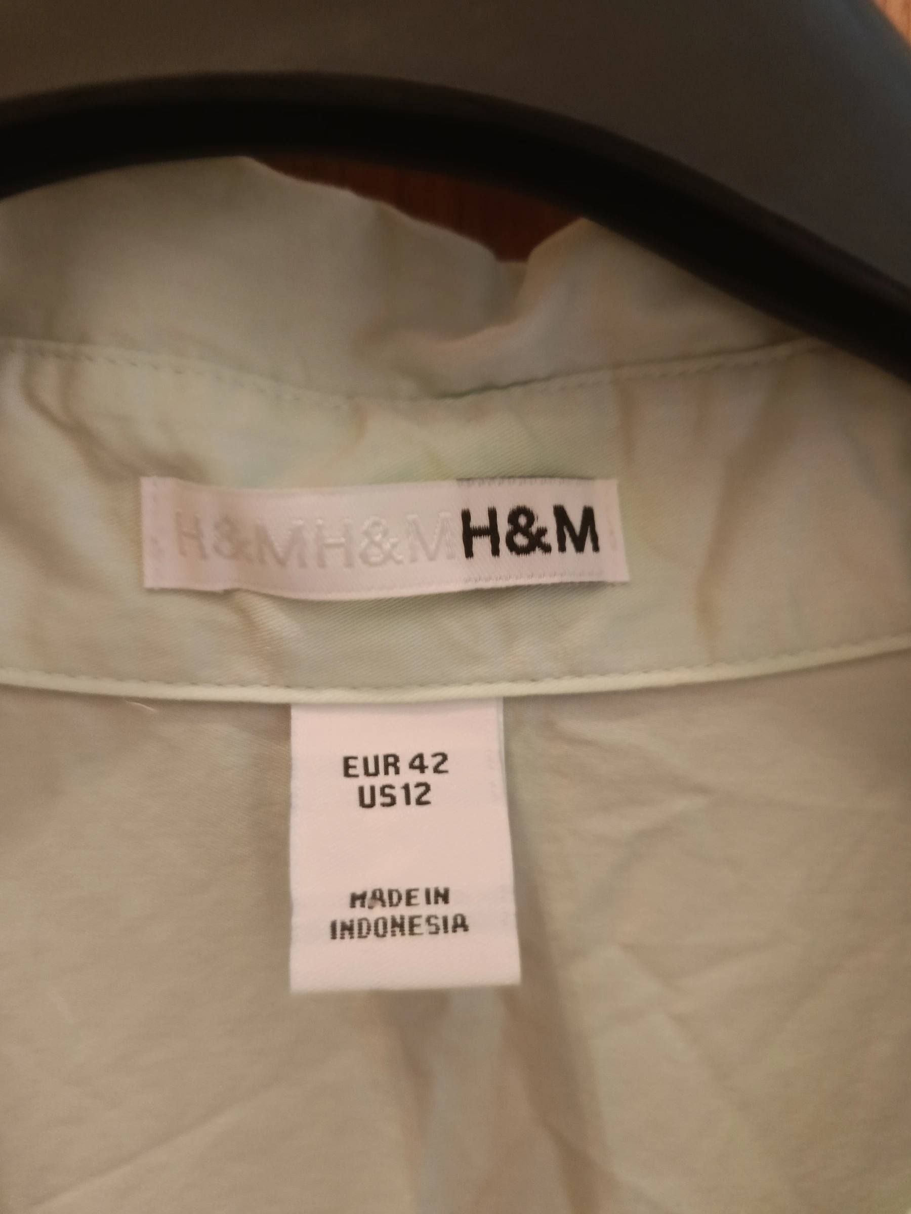 Fresh cotton shirt 3/4 sleeves women size 42 XL from H&M New – photo 2